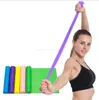 Yoga Pilates Stretch Resistance Bands Hög Elastisk styrketräning Spänning Band Fitness Träningsbälten utomhus Gymgummiband