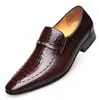 Fashion Men Formal Business Dress Shoes Male Casual Genuine Leather Loafers Brand Designer Wedding Party Flats