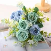 Kwiaty dekoracyjne 1PCS sztuczny kwiat ślub w dłoni imprezowy sos Pography Props