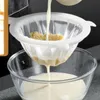 Коландерс ситцом 100 200 400 сетка кухонные ореховые ореховые фильтра Ультрадино -нейлоновая ложка для соевого кофе йогурт