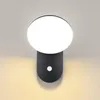 Lampada da parete moderna LED impermeabile da esterno P65 PIR sensore di movimento luce giardino veranda porta anteriore corpo lampade in alluminio nero