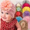 Accessori per capelli Bel fiore Cappello da bambino Carino tinta unita Ragazza Ragazzo Sciarpa Morbido berretto appena nato Copricapo Puntelli