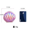 Makeup Tools New Double-sided Shell Cosmetic Mirror for Women's High-definition Fantasy Laser Girl Heart Portable Folding Mini Makeup Mirror J230601