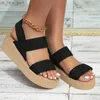 Dames Mode Zomer Strand Linnen Flats Sandalen Elegante Elastische band Slingback Slides Outdoor Eenvoudige Comfortabele stretch Mooie Schoenen L230518