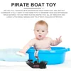 ElectricRC Boats Electric Pirate Boat Model Toy Pirate Ship Toy Kids Bath Toy Collectible Toys Decoration Birthday Gift 230602