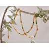 Jinyou 996 Natural Coffee Jade Stone Learls Handmange Beads Netlish Necklace 2023 Women Stainsal Steel Grouproof Jewelry