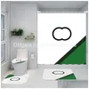 Tende da doccia Lettera classica stampata Designer Stampa Tenda da bagno Home Toilet Er Mat Forniture da bagno Tfau Drop Delivery Garden Ac Dhpt5