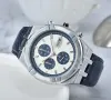 APP 2023 hoge kwaliteit heren luxe Horloges Alle wijzerplaten werken quartz Horloge Top Luxe merk Leer en Stalen riem klok chronograaf Mode dropshipping