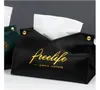 Classic Brand luxury designer Tissue Boxes high quality home Napkin el leather car pumping box