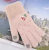 mode nouvelles femmes polaire épais gants hiver dame planche à roulettes gant de ski dessin animé bonhomme de neige arbres de noël gant tricoté en peluche gants de sport