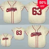 XFLSP GLAA3740 1963 Billings Mustangs Baseball Jersey Любой игрок или номера сшит новые двойные мужские мужчины, женщины молодежи