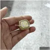 Cluster Rings Fashion Souvenir Edmonton1983 1984 1985 1987 1988 1990 Championship Ring Bag Parts Drop Delivery Jewelry Dhzal