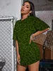 T-shirt da donna Happiness Plum Cube T-shirt Donna Geometry Summer Leaf Camicia verde gotico Stampa Abbigliamento donna Streetwear Big Size