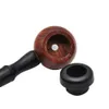 Smoking Pipes Handmade free style ebony pipe, detachable filter, curved handle cigarette accessories