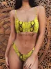 Traje de baño de mujer Bikini de piel de serpiente Traje de baño de mujer Bikinis de leopardo Sexy Biquini Traje de baño Push Up Traje de baño Mujer Ropa de playa Bikini de natación Mujer J230603