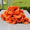 Dekorativa blommor 10st konstgjorda gerbera daisy pu bukett brud bröllop för fest hem dekoration