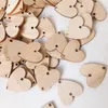 Pendant Necklaces 50Pcs/pack Blank Wood Pendants Round/Heart/Star/Tree/Moon Shaped With Holes Tags Craft Iron Circles