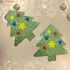 NOTCC 10 Paires Vert Paillettes Arbre De Noël Sein Pasties Jetable Corps Décoration Poitrine Autocollants Mamelon Couvre pour Femmes L230523