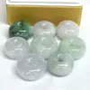 Dijes RS Natural tamaño grande Jade jadeíta jaspe nefrita Ping un botón Donuts colgantes para DIY joyería hacer pulsera Accesorios