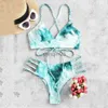 Costumi da bagno da donna Taglie forti Costumi da bagno da donna Bikini Set Costume da bagno solido Due pezzi Reggiseno imbottito Costumi da bagno Bikini Set per adolescenti J230603