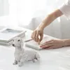 Trädgårdsdekorationer harts Animal Staty Decor Puppy Desktop Dog Crafts Ornament Sculpture Figur Hemdekoration
