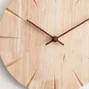 Wandklokken Creatieve Nordic Minimalistische Klok Hout Woonkamer Klassiek Stil Modern Design Eenvoudig Horloge Woondecoratie W6C