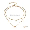 Pendentif Colliers Simple Or Amour Coeur Collier Pour Femmes Mtilayer Boule Cou Déclaration Drop Delivery Bijoux Pendentifs Dhbsr