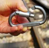 8 سم في الهواء الطلق سلامة الإبزيم سبيكة الألومنيوم د زر تسلق زر carabiner snap clip hook keykain keyyring