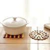 Настольные коврики 4pcs набор бамбукового коврика, подходящего для семейного кухонного стойки для защиты чайного или кофейного горшка