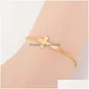 Charm Armbanden Nieuwe Dier Gouden Ketting Sieraden Vlinder Cross Elephent Hart Armband Voor Vrouwen Valentijnsdag Gift Drop Levering Dhlth