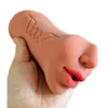 Мужская секс-игрушка Строкер карманная киска Настоящая вагина Анальный рот 3 канала Глубокая глотка с языком Киска Карманный оральный сосущий язык вибратор секс-кукла