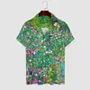 Chemises décontractées pour hommes forêt jardin plage chemise Gustav Klimt hawaïen mâle Y2K Blouses à manches courtes haut personnalisé grande taille 4XL