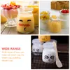 Storage Bottles 10 Pcs Dessert Cups Glass Milk Pudding Bottle Yogurt Jar 7.9X7.2CM Jelly Simple Transparent Jars Baby