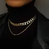 MICCI Wholesale Custom Tarnish Free Jewelry 14K 18K Gold Plated Filled Stainless Steel 8mm Thick NK Figaro Link Chain Necklace