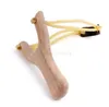 Jeux de compression de nouveauté Enfants Fronde en bois Corde en caoutchouc Chasse traditionnelle Outils de pêche Enfants Jeu de plein air Sling Shots Tir catapulte Jouets