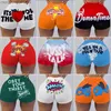 Shorts pour femmes taille haute femmes Booty Shorts lettre imprimé Mini Shorts Sexy Beach Girl Fitness respirant Skinny Biker Shorts extérieur femme T230603