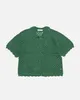 POLO vintage CUSTOM summer wholesa knitwear design man button up Cardigan sweater knit t shirt short sleeve Crochet Shirt FJYA