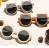 Óculos de sol para crianças, desenhos animados, urso, óculos de sol redondos, street beat, óculos bonitos para meninos, óculos UV400