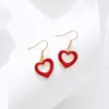 Charme nouveau classique coloré coeur évider boucles d'oreilles goutte femmes filles mode personnalité Mini oreille fête R230603