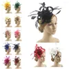 Berretti Top Hat Royal Ascot Race Flower Mesh Fascia Fascinator Cappelli Copricapo Cocktail Tea Party Piuma