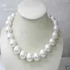 NOBLEST 16mm Collier de Perles Blanches Coquillage des Mers du Sud 18''277x