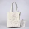 Storage Bags Doodles And Flowers Leaves Packaging Women's Home Supplies Cosmetic Bag Organizer Items Tool