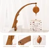 Mobiles# DIY Baby Krippe Bett Glocke Halter Arm Spielzeug Nachahmung Holzmaserung Säuglingsbett Dekoration Spielzeug Rotierende Spieluhr Mutter Schraube Arm Halterung 230602