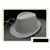 Cappelli a tesa avara Uomo Donna Cotone / Lino St Soft Fedora Panama Cappellini da esterno 28 colori Scegli Drop Delivery Accessori moda Sciarpe Dhexi