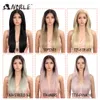 Kadın saç sentetik dantel ön peruk uzun düz 28 inç dantel peruk sarışın peruk ısıya dayanıklı peruklar kadınlar için dantel ön peruk 230524