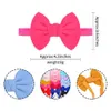 Hair Accessories 1PC Solid Colors Bowknot Headband Elastic Bands Baby Girls Handmade Cables Turban Headwear Newborn