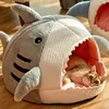 Mats Shark Shape Pet House Cat Bed Dog Bed Warm Confortable Cushion Pet Basket Soft Puppy Kitten Mat Bag Washable Pet Products