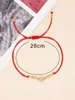 Go2boho Zircon CZ Gold Heart Star Charm Bead Bracelet For Women Red Rope Friendship Adjustable Jewelry Summer Lucky Gift