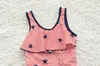 Star Girls One Piece Dress 5-12Y School Youth Campus Wearing Children's Swimwear Beach Suit P230602