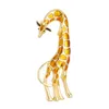 S3733 Fashion Jewelry Cartoon Giraffe Brooch For Women Metal Enamel Animal Pin Brooches